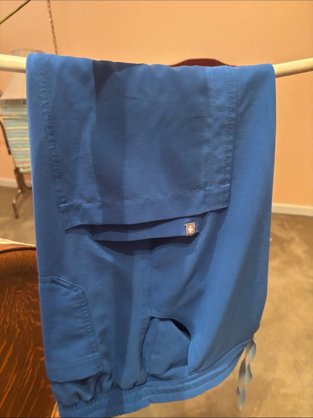 Royal Blue Scrub Pants cargo